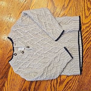 Janie and Jack sweater, size 2T, grey with navy trim